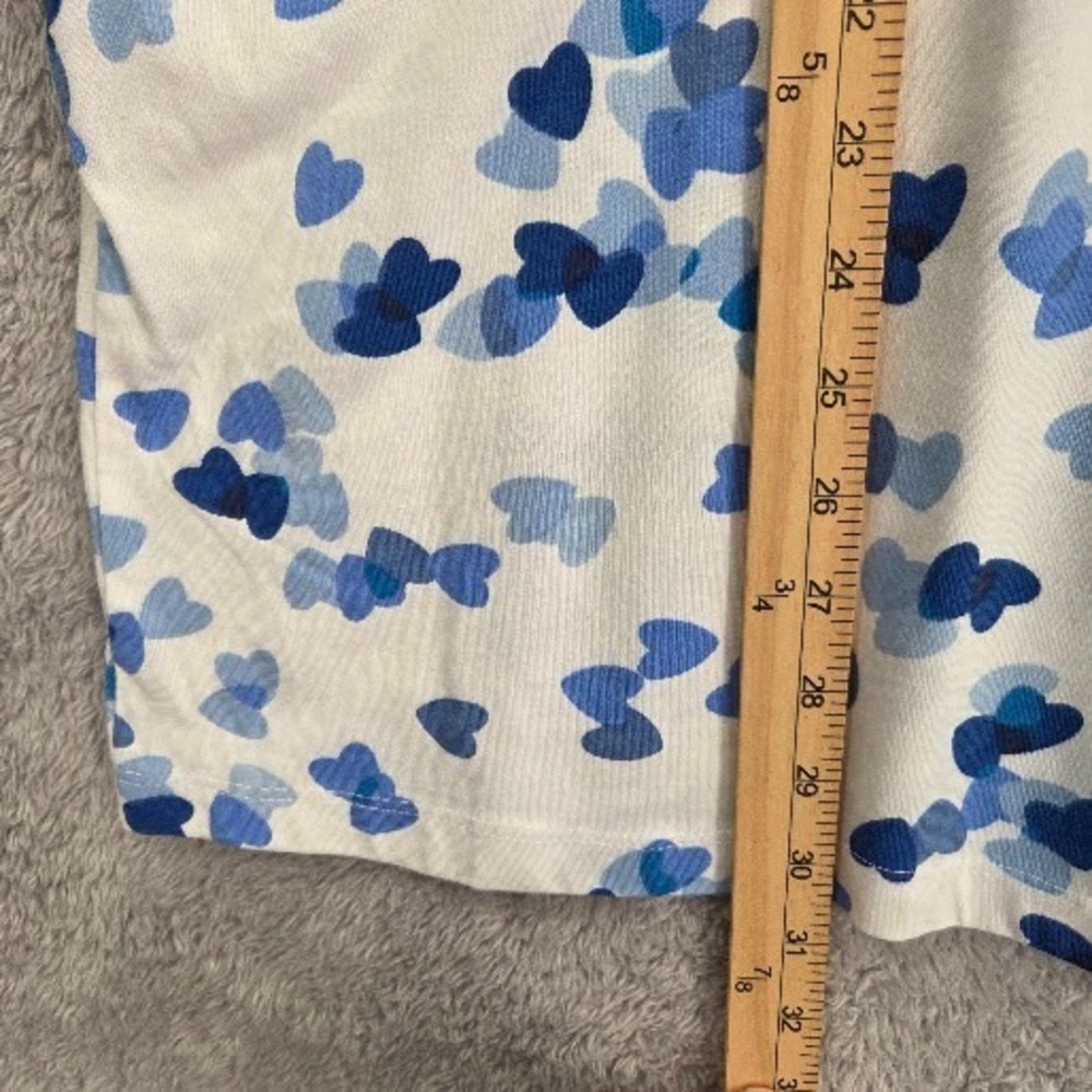 Woman Within T-Shirt Women's 4X Blue Heart Print Long Sleeve Cotton Blend Top - Picture 7 of 11